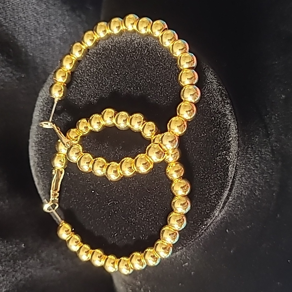 Beaded Hoop Earrings